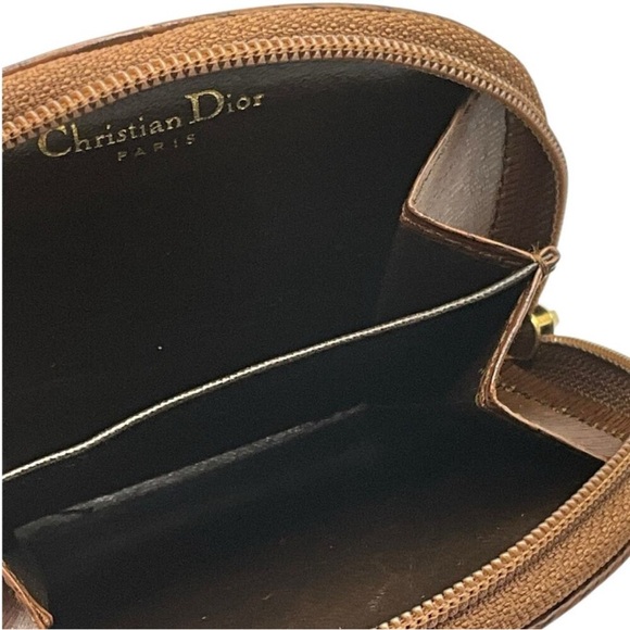 CHRISTIAN DIOR Textured brown zippy coin purse - UNISEX - Picture 5 of 7